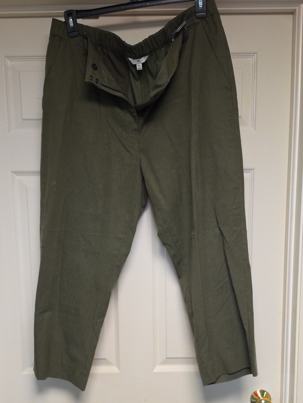 Womens Olive Green Casual Trousers